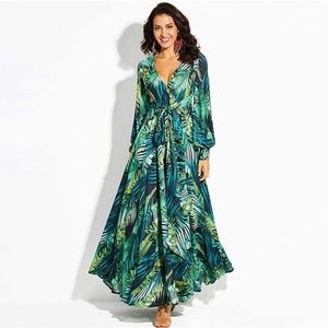 Beautiful tropical print flowy dress